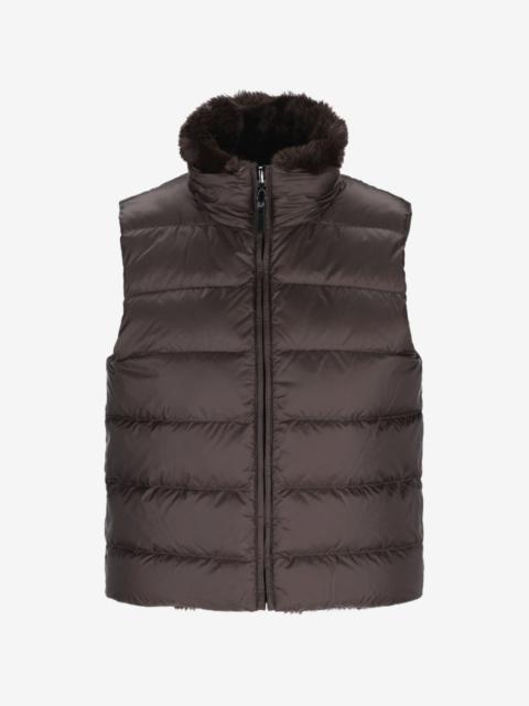 Max Mara reversible padded horizontal-quilted gilet