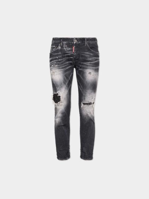 BLACK JET SET WASH SKATER JEANS