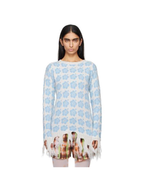 ASHLEY WILLIAMS Blue Ganguro Floral Sweater