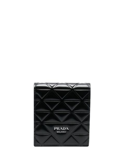 Prada quilted leather wallet
