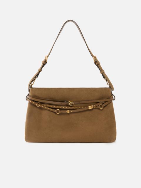 PINKO BELT BAG BIG LARGE SHOULDER BAG IN SUEDE