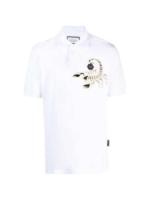 PHILIPP PLEIN Scorpion cotton polo shirt