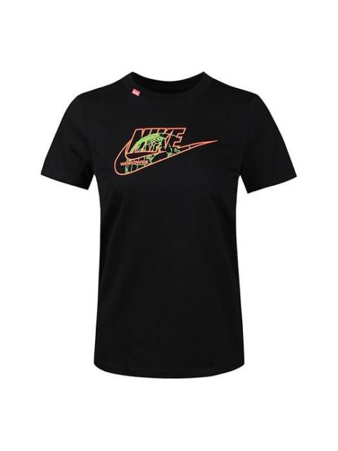 Nike Nike Sportswear Round Neck Casual Short Sleeve Black CV9165-010