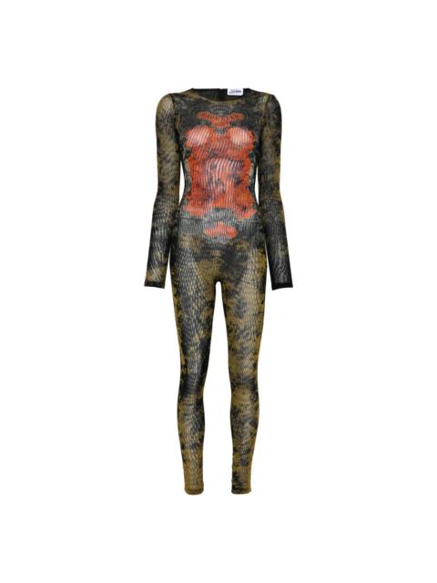 abstract-print jumpsuit