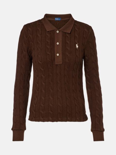 Polo Ralph Lauren Cable-knit cotton polo sweater