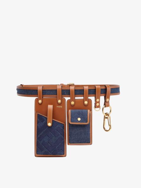 FENDI Brown leather belt