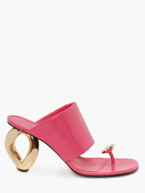 JW Anderson LEATHER DIAMOND CHAIN HEEL SANDAL