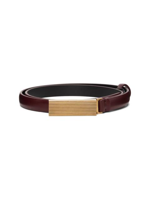 KHAITE Burgundy Empire Belt