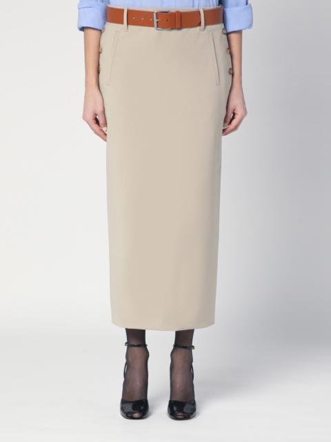 Moschino Jupe with beige wool skirt