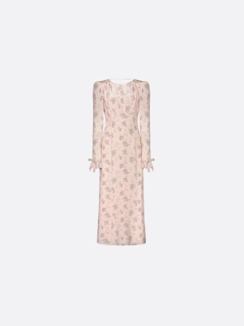 Alessandra Rich OPEN BACK MIDI DRESS