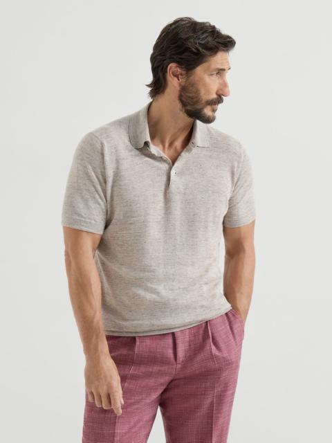Brunello Cucinelli Linen and cotton knit polo
