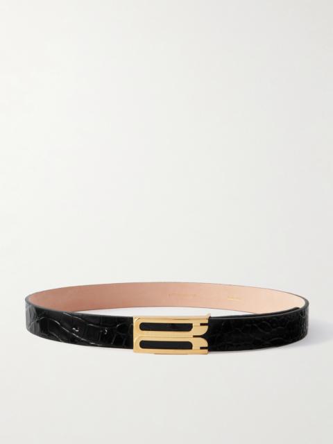 Victoria Beckham Frame Croc-effect Leather Belt