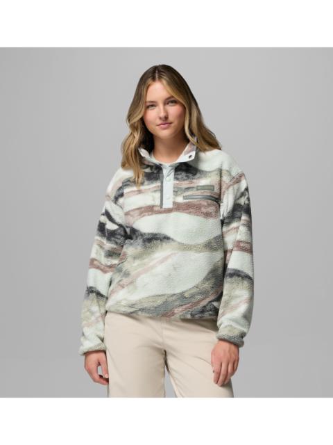 Columbia Women's Helvetia II Printed Cropped Half Snap Fleece Pullover