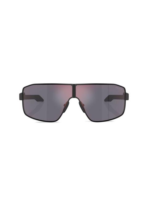 Prada gradient-lenses shield-frame sunglasses