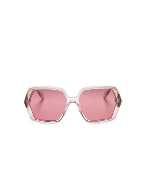 Alaïa hexagon-frame sunglasses