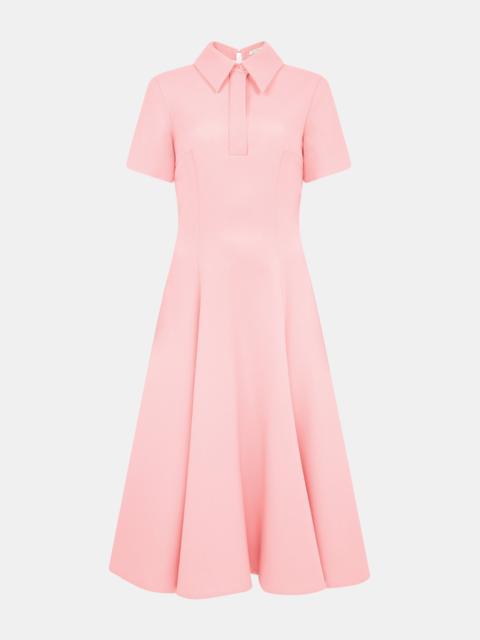 EMILIA WICKSTEAD Feliciana Dress In Pink Sorbet Single Wool Crepe