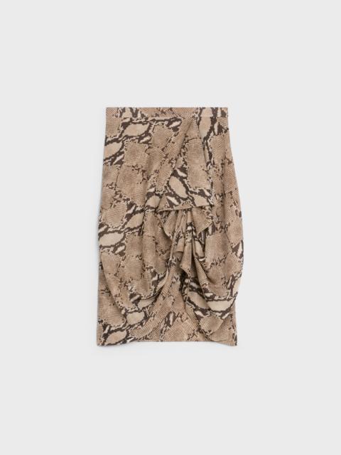 CELINE Draped skirt in Silk georgette