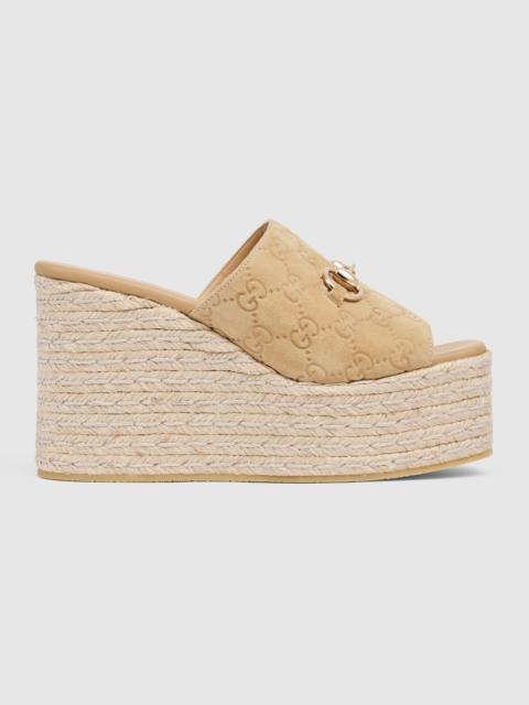 GUCCI Women's platform espadrille with Horsebit