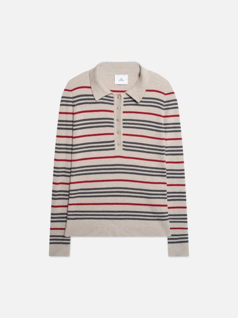 The Elder Statesman RIB STRIPE POLO