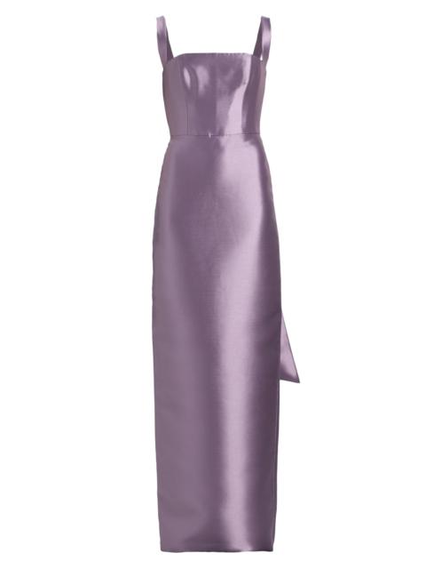AMSALE Women's Satin Square-Neck Column Gown - Violet