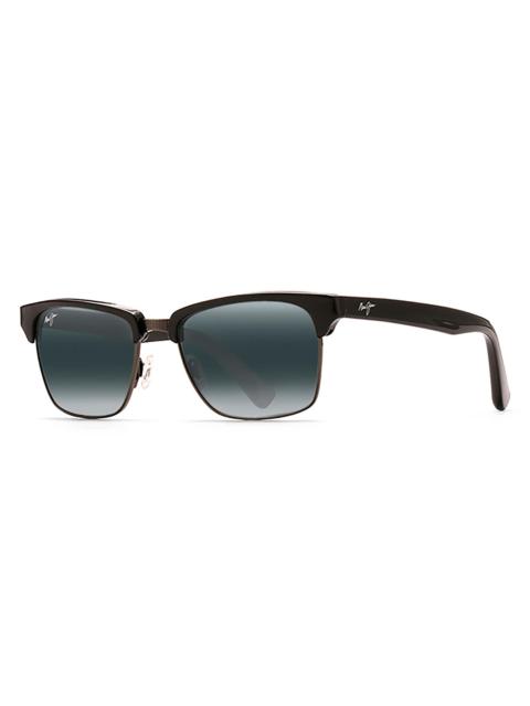 Maui Jim Men's Kawika 54MM Square Sunglasses - Black Grey