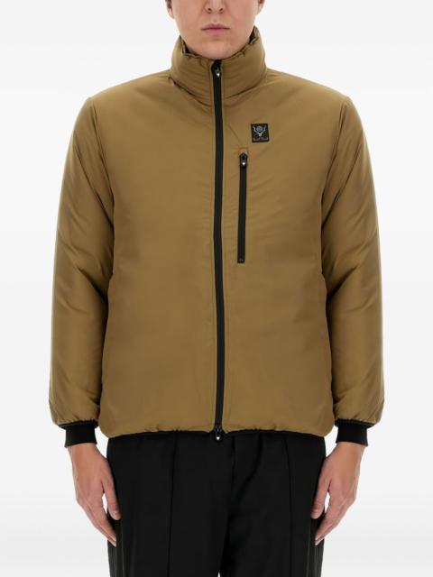 South2 West8 logo-patch zip jacket