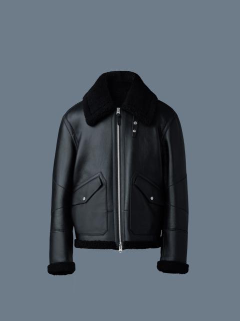 MACKAGE ATLAS-SH Shearling and leather aviator-style jacket