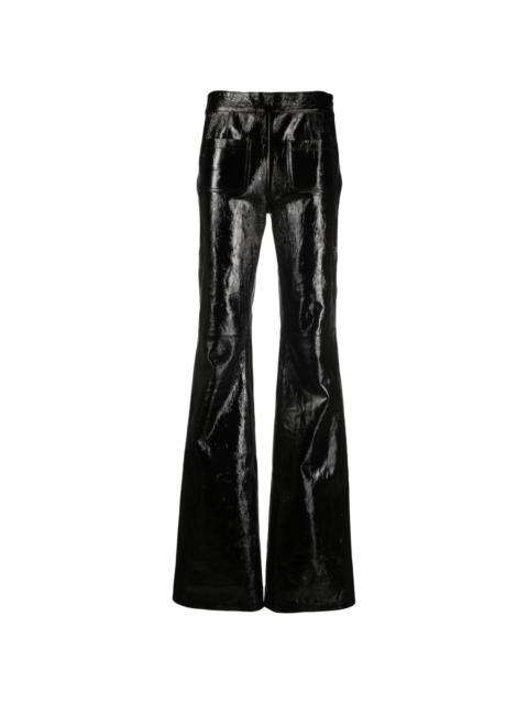 DOROTHEE SCHUMACHER patent-leather flared trousers