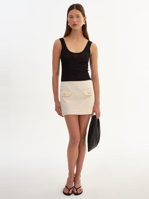LAMARQUE OLEXA | Faux Hair Tiger Print Mini Skirt