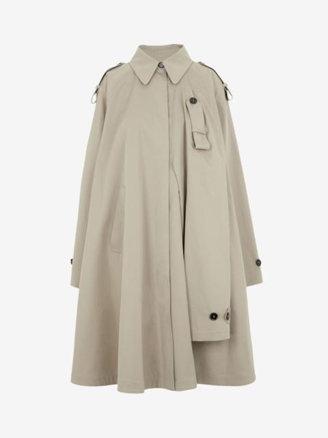 MM6 Maison Margiela Long trench coat with hanging sleeves