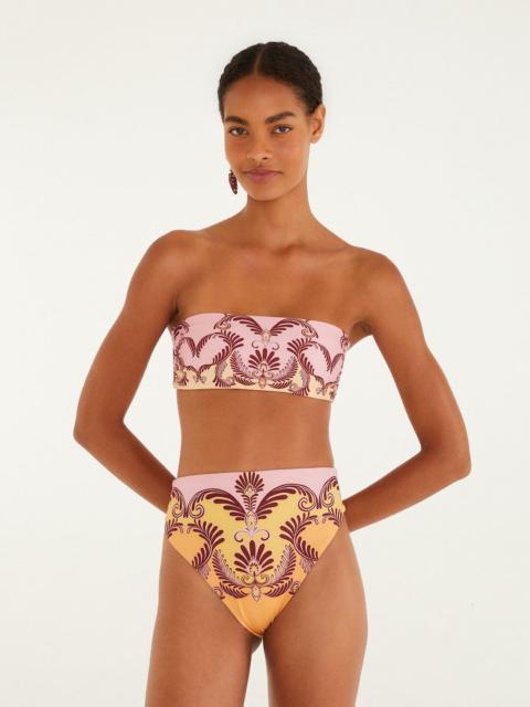 FARM RIO Soft Yellow Arabesc Hot Pants Bikini Bottom