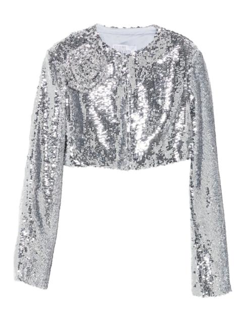 GIUSEPPE DI MORABITO rose-embellished sequin jacket