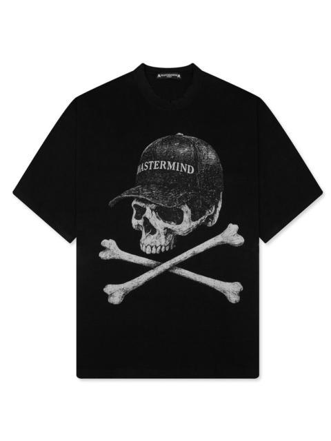 MASTERMIND WORLD VINTAGE ROCK T-SHIRT - BLACK