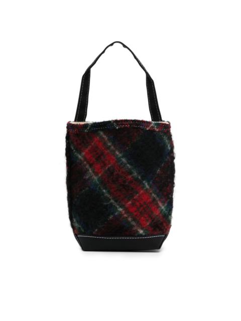 TAO Comme Des Garçons x Tembea checked cotton tote bag