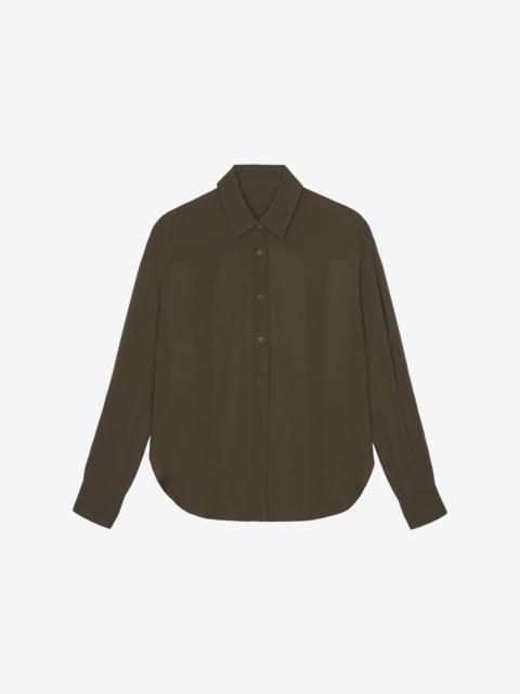 The Frankie Shop Peri Georgette Shirt - Khaki