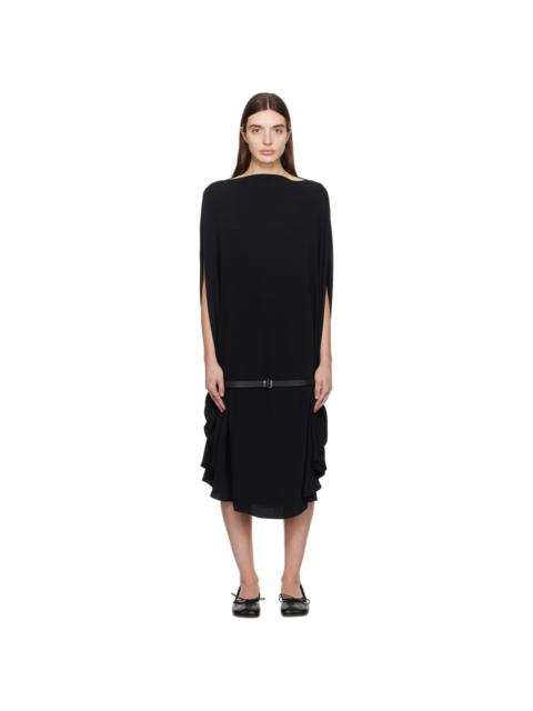 Black Belted Midi Dress