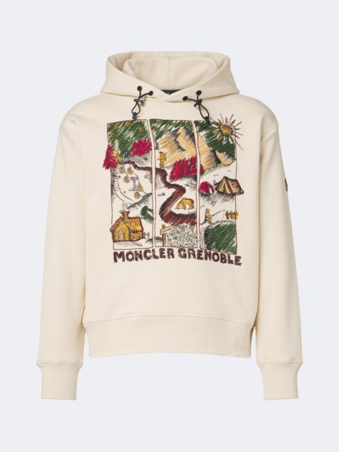 Moncler Grenoble Printed cotton-blend jersey hoodie