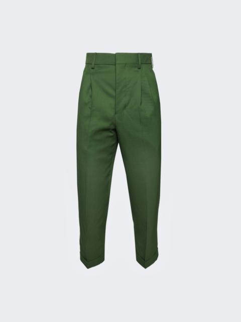 Carrot Fit Trousers Evergreen