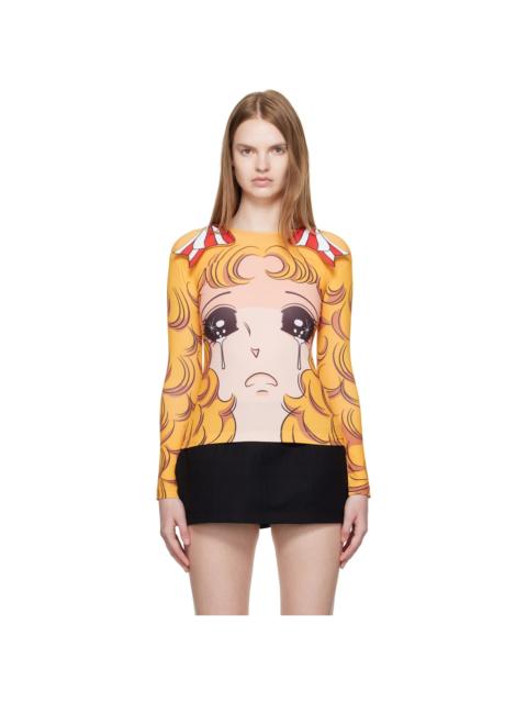 pushBUTTON Yellow Ribbon Jersey Crying Girl T-shirt