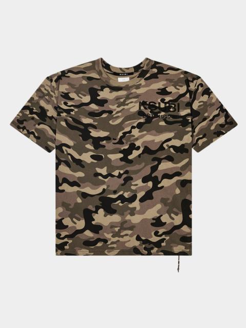 Ksubi Men's State Halen Camouflage Oversized Logo T-Shirt