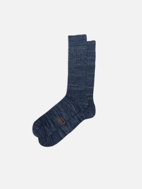 Nudie Jeans Rasmusson Mens Rib Sock Dark Blue
