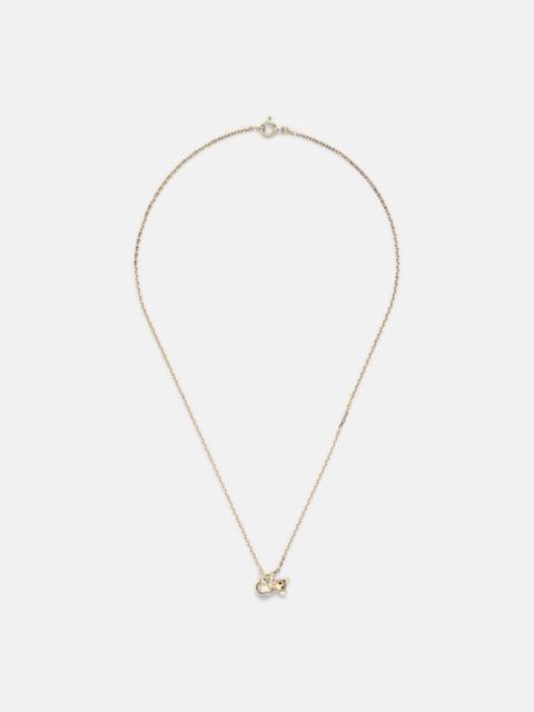 Yvonne Léon Koala 18kt gold necklace with diamonds and enamel