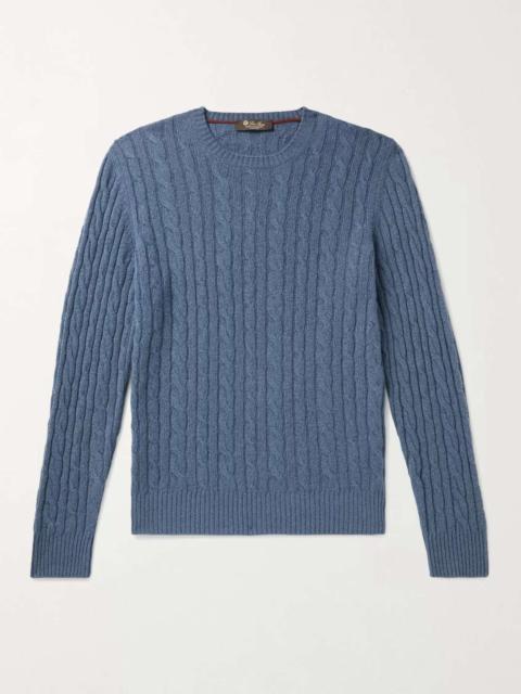 Slim-Fit Cable-Knit Baby Cashmere Sweater