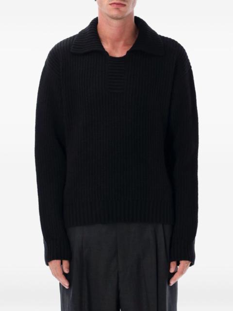 mfpen spread-collar wool sweater