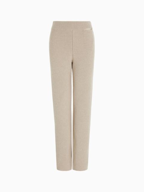 GIORGIO ARMANI GIORGIO ARMANI NEVE RIBBED CASHMERE TROUSERS