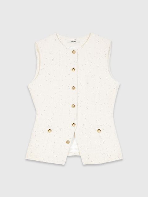 maje Long tweed jacket