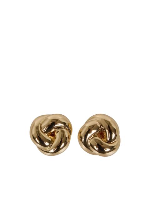 self-portrait knot-detail earrings