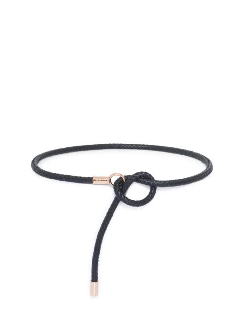 GABRIELA HEARST Rope Braided Belt in Black Nappa Leather