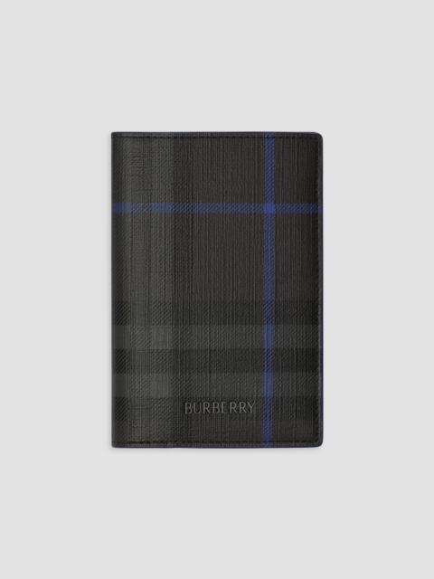 Burberry City Check Passport Holder - Iron Knight