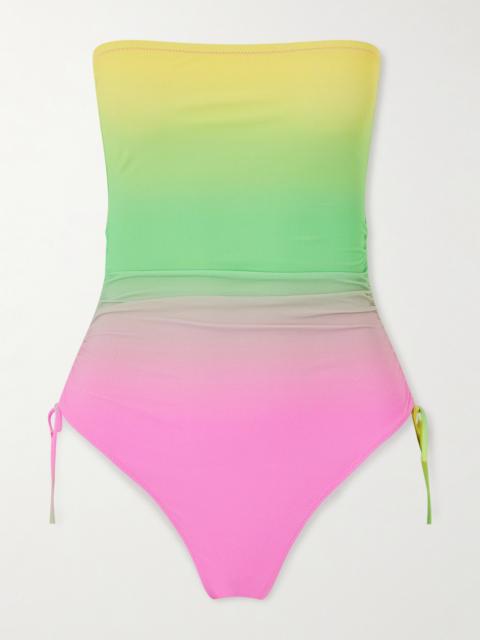 Lido Venti Strapless Ruched Dégradé Swimsuit